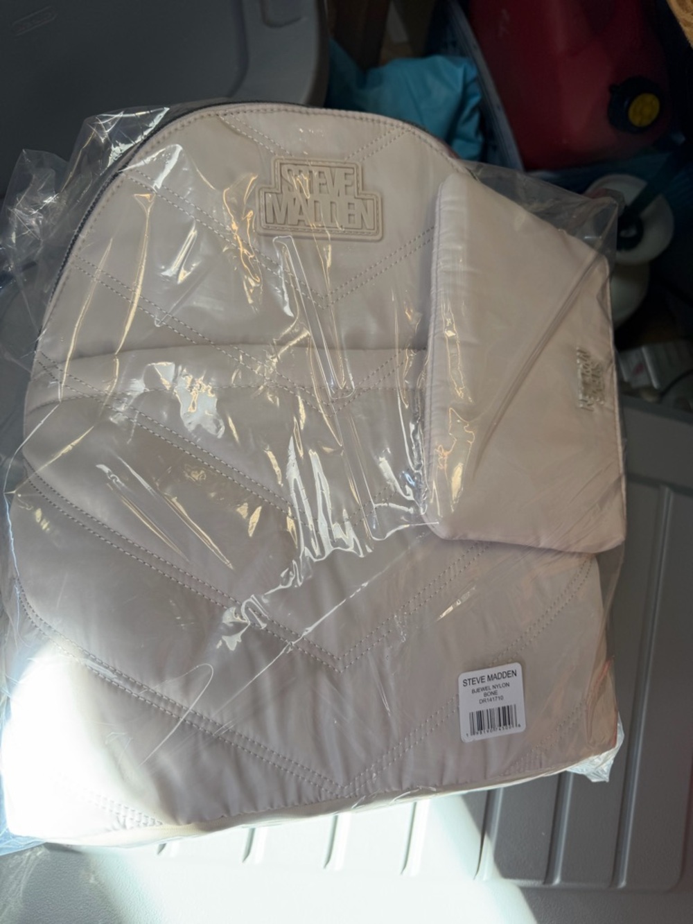 Steve Madden Bjewel Nylon Bone backpack with slim purse